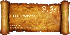 Pitz Zsanett névjegykártya